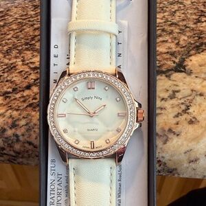 Simply Nina Quartz Watch with Cream Strap